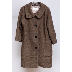 Banana Republic 100% wool basket weave coat